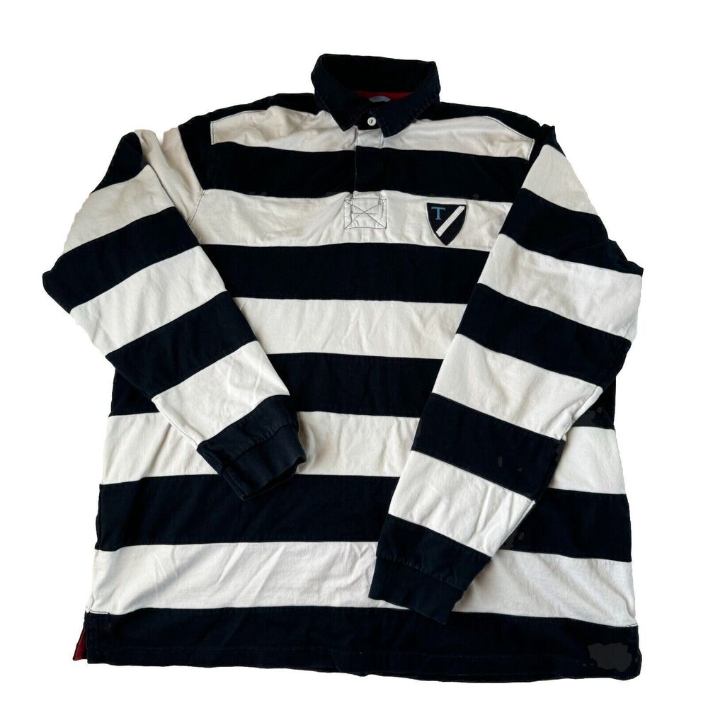 The Regal Ruby Navy Blue & White Striped Men Size XLT